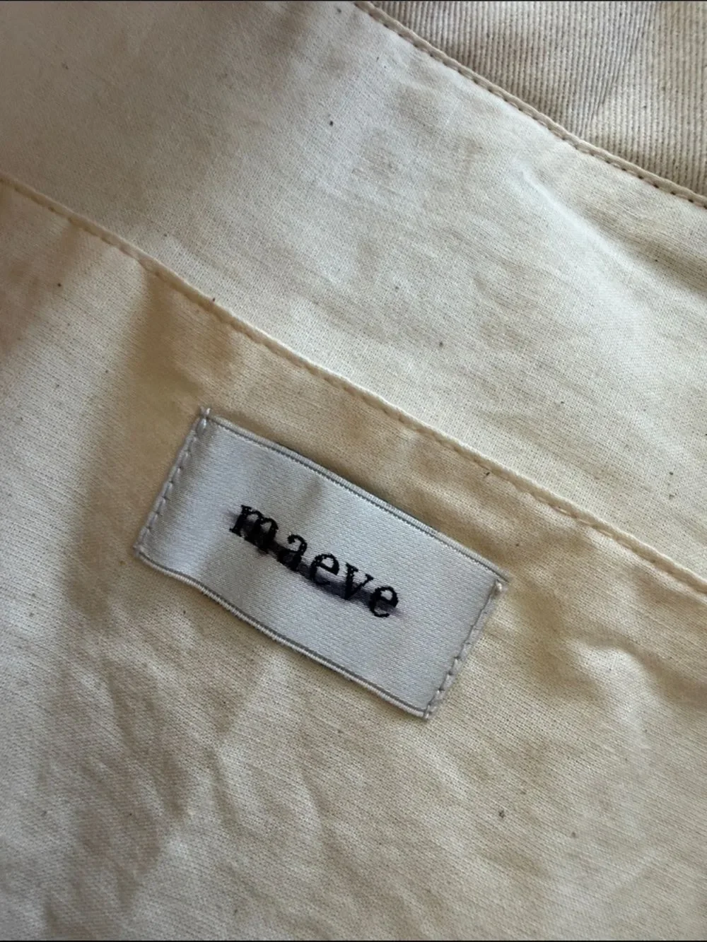 New Anthropologie Maeve Market Canvas Tote One Size